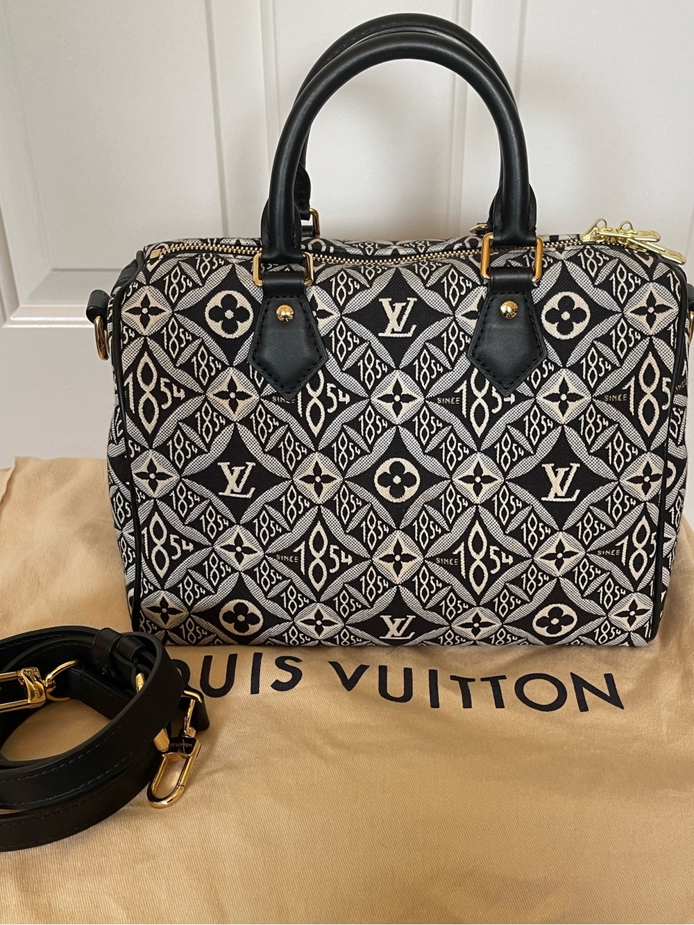 Louise Vuitton Speedy Bandouliere 25 In Noir Limited Edition Handbag - Picture 2 of 10